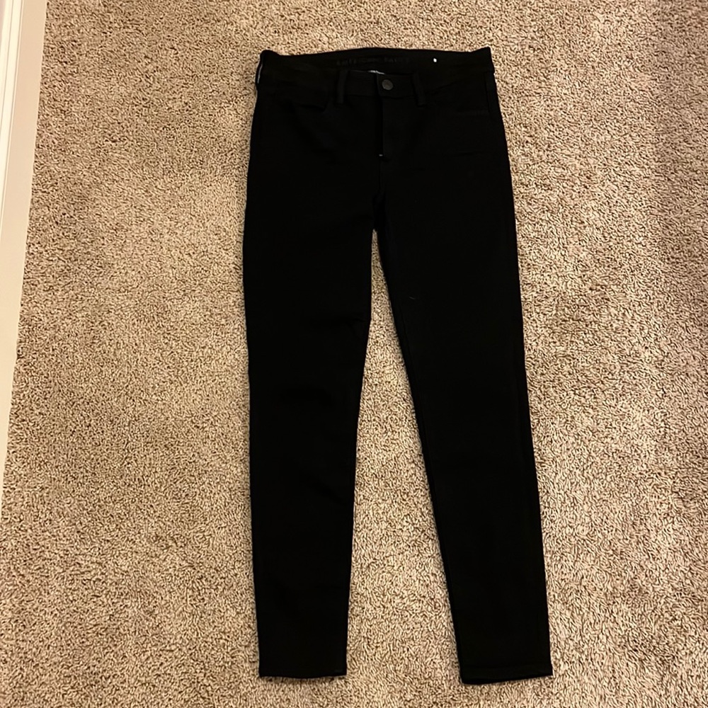 American Eagle Black Skinny Jeans, Super Stretchy